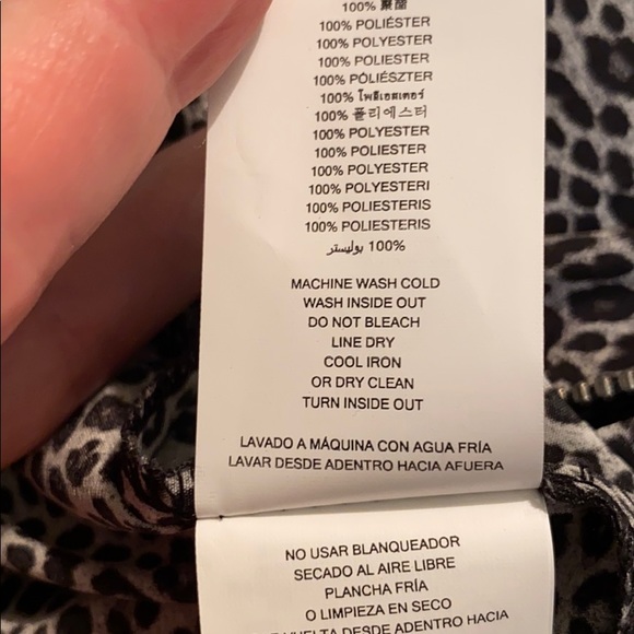 Michael Kors Roll-Tab Front Zip Cheetah Print Top - Picture 11 of 11